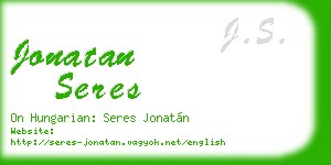 jonatan seres business card